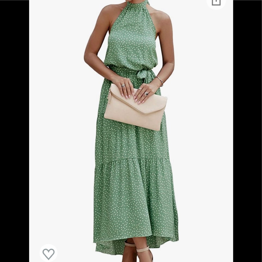 Pretty Garden Women’s Casual Halter Neck Maxi Dress